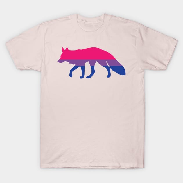 Pride Animals- Bisexual Fox T-Shirt by HeckHound